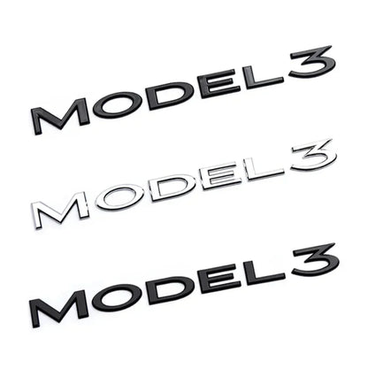 Original 3D ABS Letter Logo Emblem for Tesla Model 3 / Model Y | Rear Tailgate Trunk Badge - 200000182:10#MODEL Y Gloss Black-200000182:350852#MODEL Y Matte Black-200000182:366#MODEL Y Silver-200000182:193#MODEL 3 Gloss Black-200000182:29#MODEL 3 Matte Black-  DRIVEN - 4