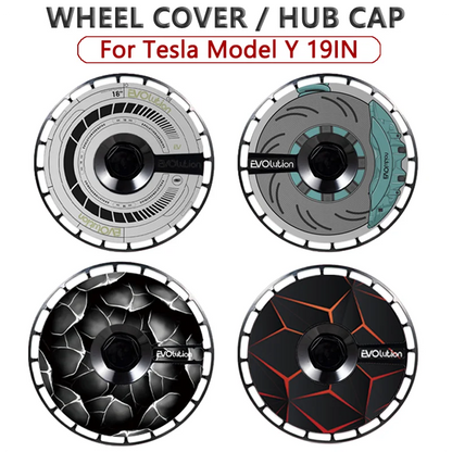 19" DIY Wheel Cover Hub Caps for Tesla Model Y | 4-Piece Style Change Replacement Set - 14:10#Black J1-14:29#Black J2-14:347#Black H3-14:200021498#Black HMG-14:175#Black K3-  DRIVEN - 1