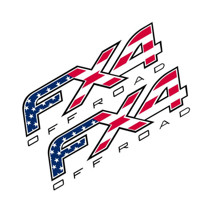 American FX4 Off-Road Sticker for Ford Ranger / F-150 / Raptor | 2-Piece Vinyl Decal - 200000182:193#American Style FX4;355:203282824#2 Pairs;5:200000990#17x4.6cm-200000182:193#American Style FX4;355:203282823#1 Pair;5:200000990#17x4.6cm-  DRIVEN - 7