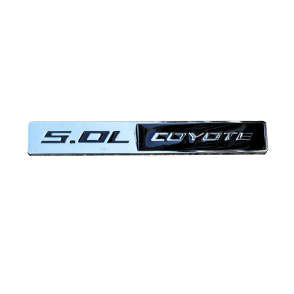 5.0L COYOTE Metal Badge | Trunk & Fender Emblem Sticker for Ford Mustang - 200000182:193#A-200000182:29#B-200000182:691#C-200000182:10#D-  DRIVEN - 8