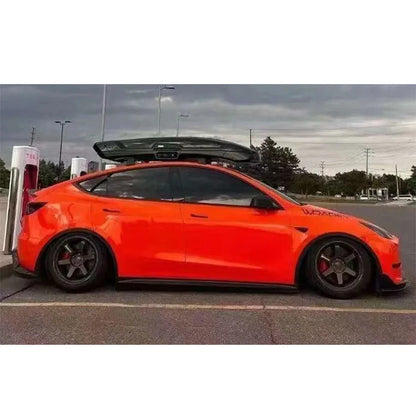 Real Carbon Fiber Side Skirt Splitters, Cupwings & Winglets for Tesla Model Y | Canards Body Kit - 14:200004889#FRP Matte Black-14:200004890#Carbon fiber-14:200004891#Forged carbon-  DRIVEN - 4
