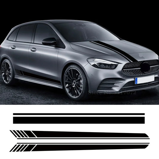Edition 1 Hood & Side Stripe Decal Kit for Mercedes-Benz B-Class (W246/W247) | AMG-Style Vinyl - 200000182:193#Glossy Black-  DRIVEN - 1