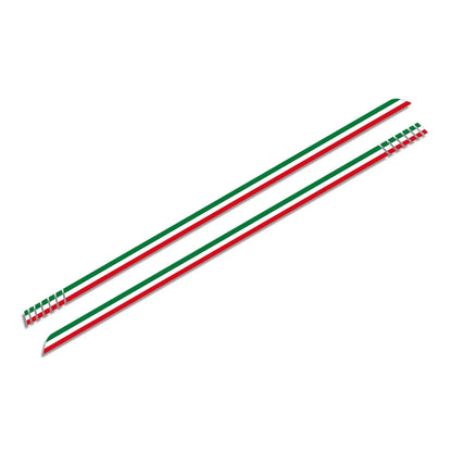 Italian Flag Racing Stripe Side Door Decal | Italy Tricolor Vinyl Graphic Sticker - 200000182:193#Green White Red-  DRIVEN - 7