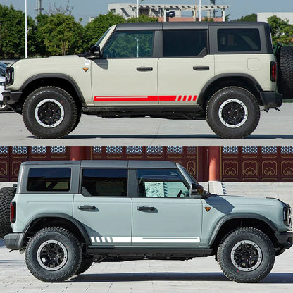 Door Side Wrapping Vinyl Film Kit for Ford Bronco | Waterproof PVC Word Decal Sticker - 200000182:173#Matt Black-200000182:496#Matt Silver-200000182:691#Glossy Gray-200000182:10#Glossy Red-200000182:193#Glossy Black-  DRIVEN - 3