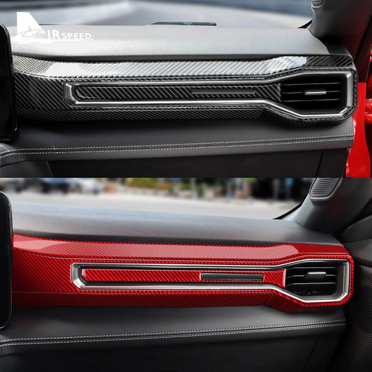 Real Soft Carbon Fiber Interior Trim for Ford Mustang GT / Dark Horse / EcoBoost (2024-2025) - 200000182:350853#Type B For LHD Black-  DRIVEN - 2