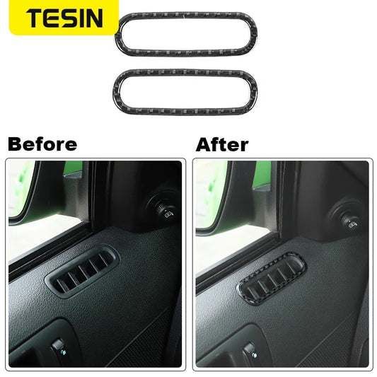 Carbon Fiber Grain Interior & Exterior Decoration Sticker for Ford Mustang (2009-2014) | Kit - 200000182:200013901#Door lock pin ring-  DRIVEN - 2