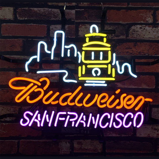 San Francisco City Syline Budweiser Neon Signs - MEXC044-  DRIVEN - 1
