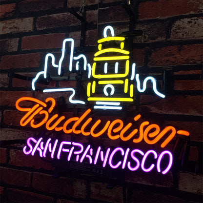 San Francisco City Syline Budweiser Neon Signs - MEXC044-  DRIVEN - 3