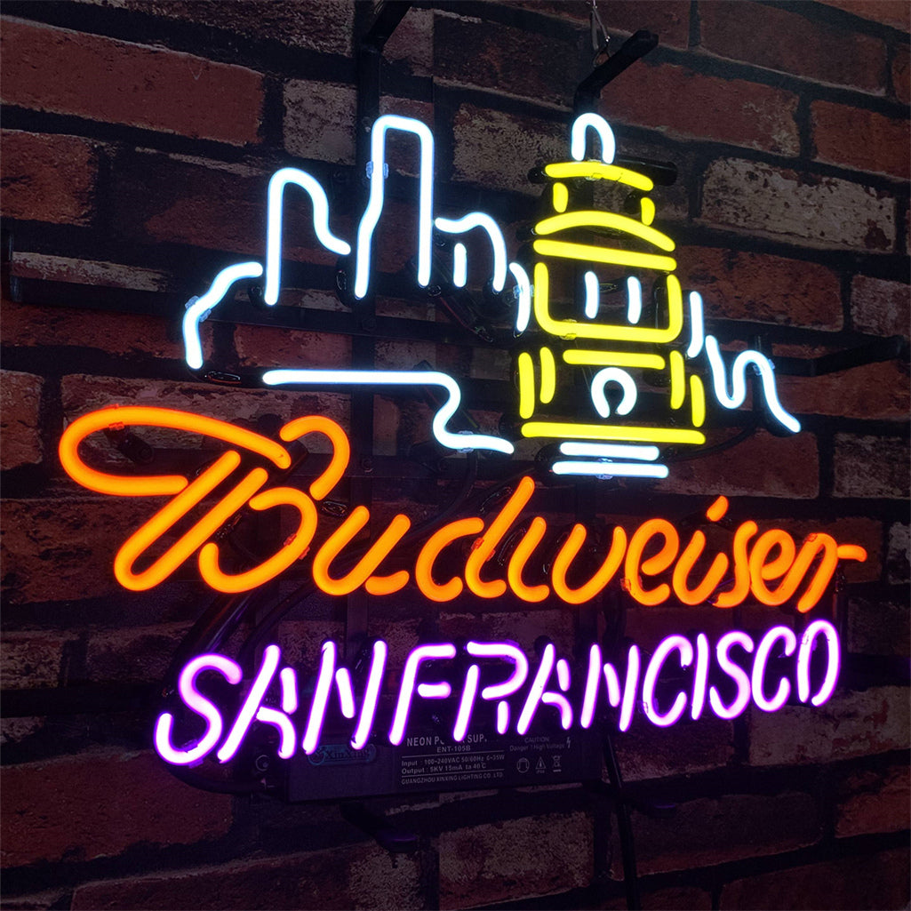 San Francisco City Syline Budweiser Neon Signs - MEXC044-  DRIVEN - 4