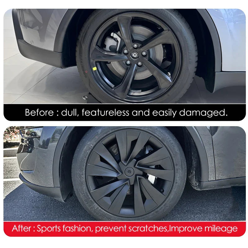19" Crossflow Hub Cap Wheel Covers for Tesla Model Y Juniper | 4-Piece Performance Replacement Set - 14:201336230#matte black;200007085:11755855#19 inch 2025;200007763:201336106;400005408:110553637#For Model Y Juniper;400005409:3984267#Upgraded version-14:201897807#sliver black;200007085:11755855#19 inch 2025;200007763:201336106;400005408:110553637#For Model Y Juniper;400005409:3984267#Upgraded version-  DRIVEN - 4