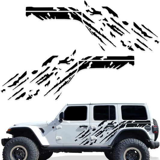 Jeep Wrangler JL 4-Door "Splash" Side Graphics Kit – 3M Vinyl Decal Wrap | 2018–2021 | Both Sides | 5 Colors - 200000182:193;5:100014064#both sides-  DRIVEN - 1