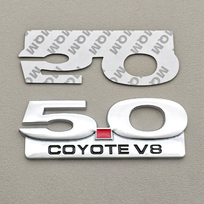 3D Metal 5.0 COYOTE V8 Badge | Grille, Trunk & Fender Emblem for Ford Mustang - 200000182:10#Sticker 5.0 Black-200000182:691#Sticker 5.0 Chrome-200000182:29#Sticker 5.0V8 Black-200000182:193#Sticker 5.0V8 Chome-200000182:173#Grill 5.0 Chrome-  DRIVEN - 7