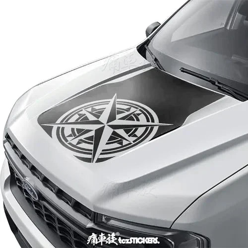 Dedicated Hood Trim Decal Film for Ford Maverick | Premium Color Change Vinyl - 200000182:496#H  black-200000182:173#G black-200000182:200013901#other colors-200000182:350686#J black-200000182:350852#D black-  DRIVEN - 17