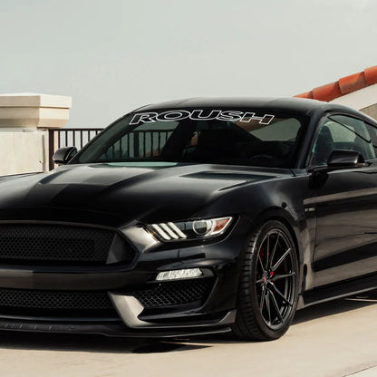 Roush Custom Windshield Sticker for Ford Mustang GT / Shelby / F-150 Raptor SVT | Vinyl - 200000182:691#Glossy Gray;5:200000990#1Pc-200000182:29#Glossy White;5:361385#2Pcs-200000182:10#Glossy Red;5:200000990#1Pc-200000182:691#Glossy Gray;5:361385#2Pcs-200000182:350852#Matt Black;5:200000990#1Pc-  DRIVEN - 4