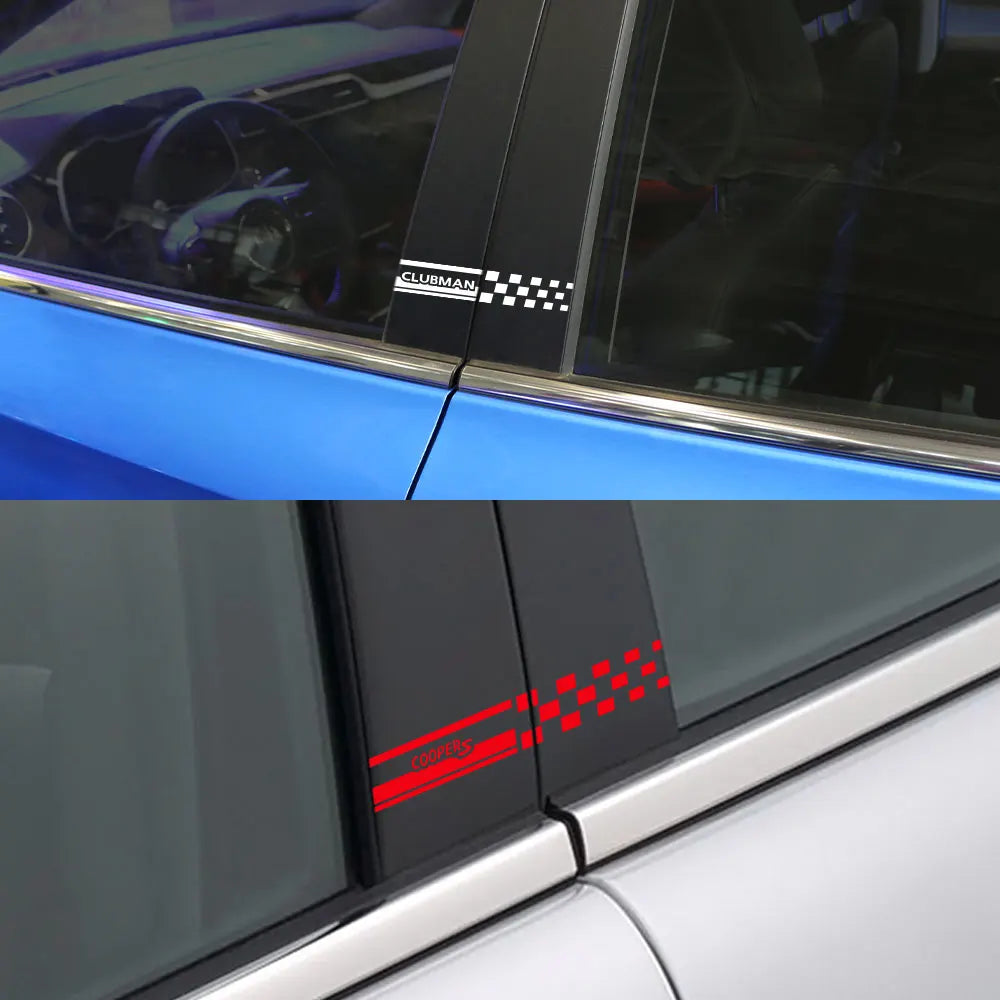 B-Pillar Window Decal for Mini John Cooper Works (R55, R56, R59, R60, R61) | 2-Piece Vinyl Sticker - 200000182:10#For coopers;5:200000990#Black-200000182:29#For countryman;5:100014064#Colorful-200000182:10#For coopers;5:361386#Red-200000182:10#For coopers;5:361385#Silver White-200000182:10#For coopers;5:100014064#Colorful-  DRIVEN - 3