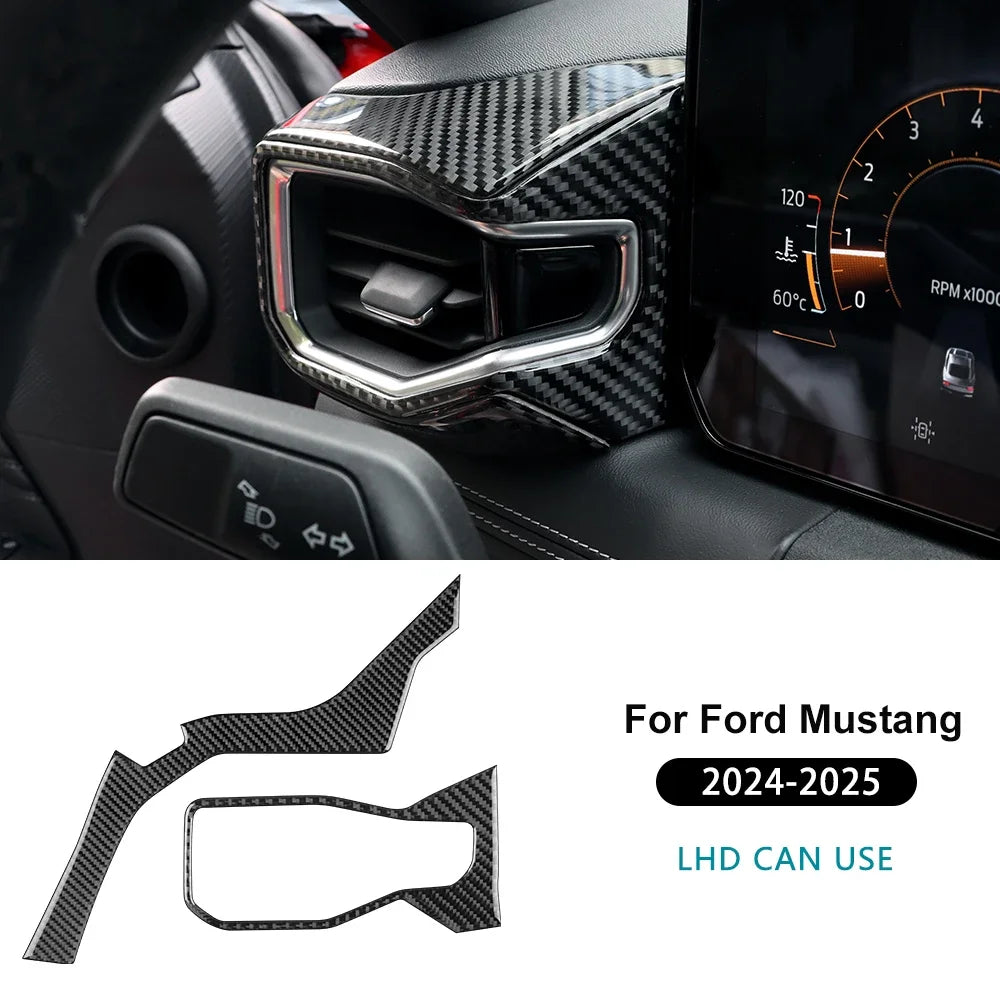 Real Soft Carbon Fiber Interior Trim for Ford Mustang GT / Dark Horse / EcoBoost (2024-2025) - 200000182:350853#Type B For LHD Black-200000182:350852#Type A For RHD Red-200000182:350850#Type A For RHD Black-200000182:350686#Type A For LHD Red-200000182:175#Type C For LHD Black-  DRIVEN - 15