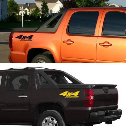4x4 Rear Bed Side Decal for Chevrolet Avalanche | Pickup Truck Vinyl Graphic Sticker - 200000182:350853#Matt Silver-200000182:350850#Matt Gold-200000182:200004890#Matt Black-200000182:200006152#Colorful Laser-200000182:771#Carbon Fiber-  DRIVEN - 3