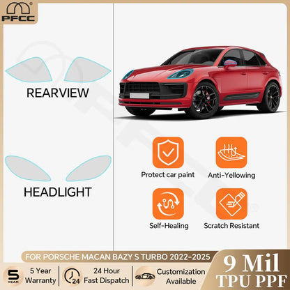 Precut PPF for Porsche Macan Base / S / Turbo (2022–2024) | TPU Headlight & Mirror Protection - 200000182:193#Headlight film;355:203282823#With Tools;5:200000990#Transparent Film-200000182:29#Rearview film;355:203282823#With Tools;5:200000990#Transparent Film-  DRIVEN - 1