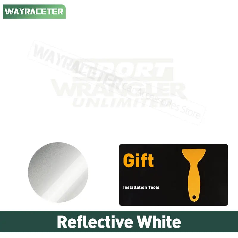 Jeep Wrangler Reflective Fender & Hood Decal – Rubicon / Unlimited / Sport | JK JL TJ YJ CJ - 200000182:193#Reflective black-200000182:29#Reflective white-200000182:350852#Reflective orange-200000182:175#Reflective green-200000182:10#Reflective red-  DRIVEN - 8