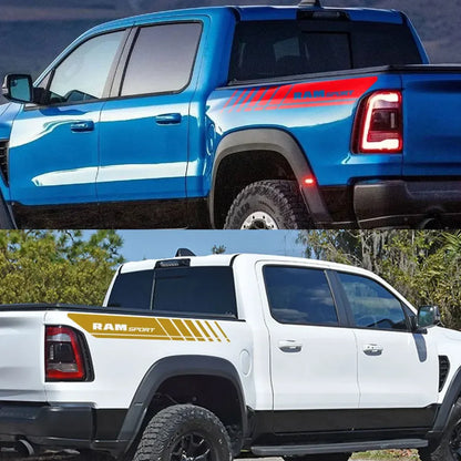 Sport Rear Trunk Side Letter Decal for Dodge RAM | 2-Piece Vinyl Truck Graphic - 200000182:193#Glossy Black-200000182:1052#Colorful Laser-200000182:350850#Matt Black-200000182:350853#Carbon Fiber-200000182:366#Glossy Yellow-  DRIVEN - 4