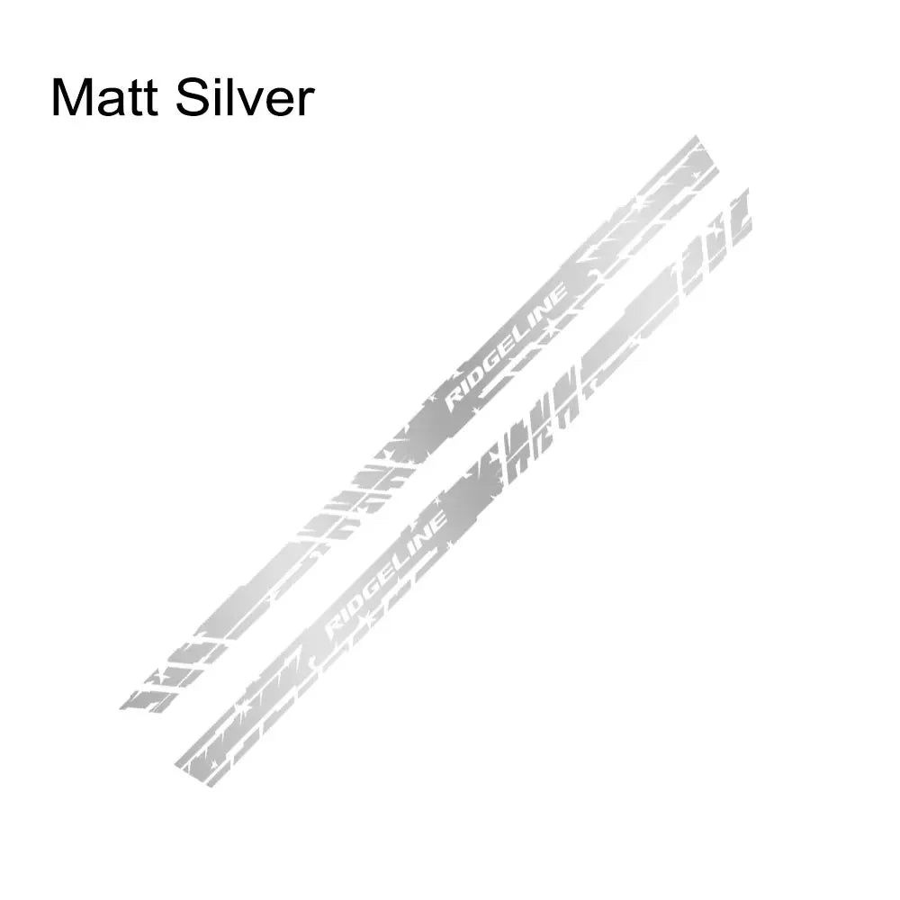 Door Side Skirt Stripe Decal for Honda Ridgeline | 2-Piece Vinyl Pickup Truck Graphic - 200000182:496#Matt Silver-200000182:173#Matt Gold-200000182:175#Glossy Blue-200000182:366#Glossy Yellow-200000182:350852#Glossy Orange-  DRIVEN - 7