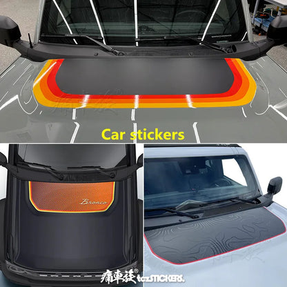 Custom Modified Hood Personality Vinyl Sticker for Ford Bronco | Special KK Film Wrap - 200000182:193#A-200000182:29#B-200000182:1052#K-200000182:350850#L-200000182:350853#M-  DRIVEN - 2
