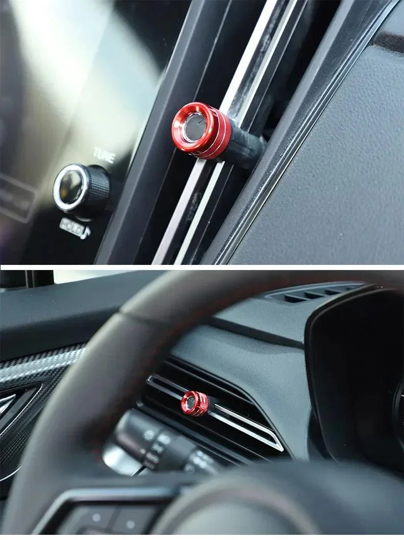 SFB CNC Central and Outer AC Knobs for 2022+ WRX - 200000182:29#red-200000182:193#silver-  DRIVEN - 1