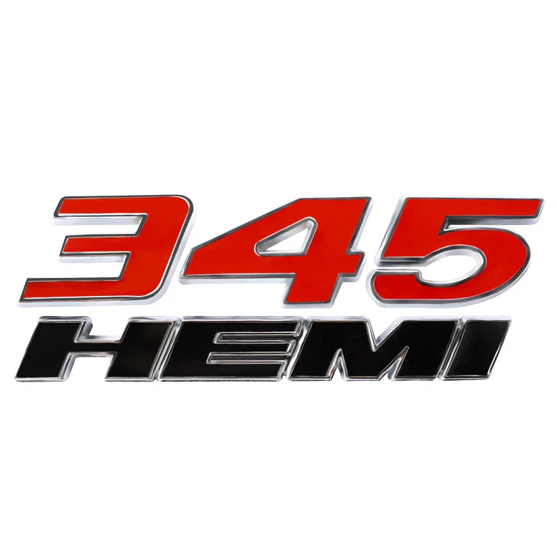 3D Metal HEMI 392 345 Emblem Badge Sticker for Dodge Charger / RAM 1500 / Journey / Caliber - 200000182:691#Black-200000182:10#Silver Red Black-200000182:200013901#Red Black-200000182:200006152#Red-200000182:350850#Silver Red White-  DRIVEN - 10