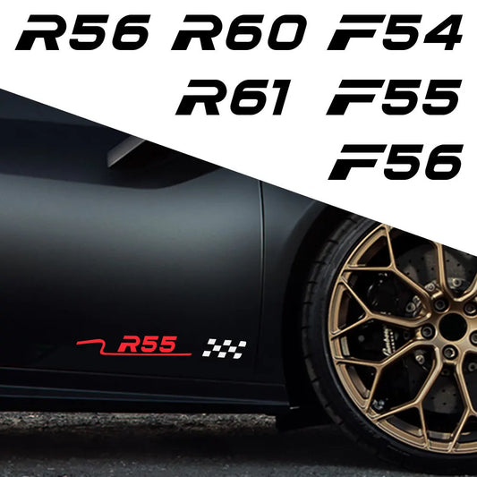 Body & Door Waistline Sticker for Mini Cooper (R50–R61, F54–F60) | 2-Piece Vinyl Decal - 200000182:29#For R52;355:203282823#Black-  DRIVEN - 1