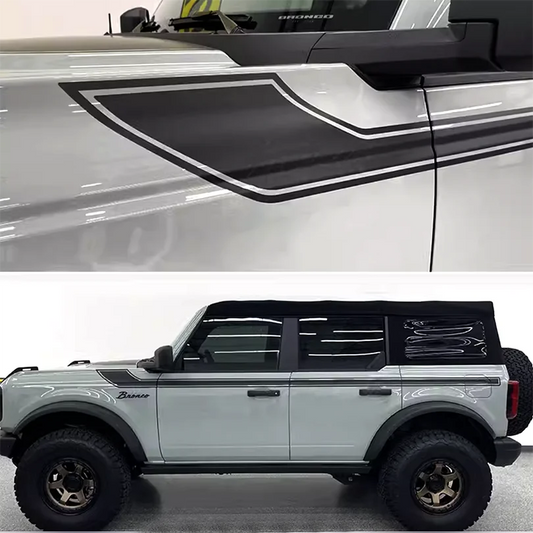 Matte Black Waistline Stripe Decal for Ford Bronco (2021–2023) | Body Line Vinyl Overlay - <none>-  DRIVEN - 1