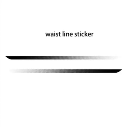 Gradient Hood Stripe & Waistline Decal for Ford Mustang (2018–2021) | Sport Modified Vinyl Graphics - 200000182:691#waistline-200000182:29#hood-  DRIVEN - 5