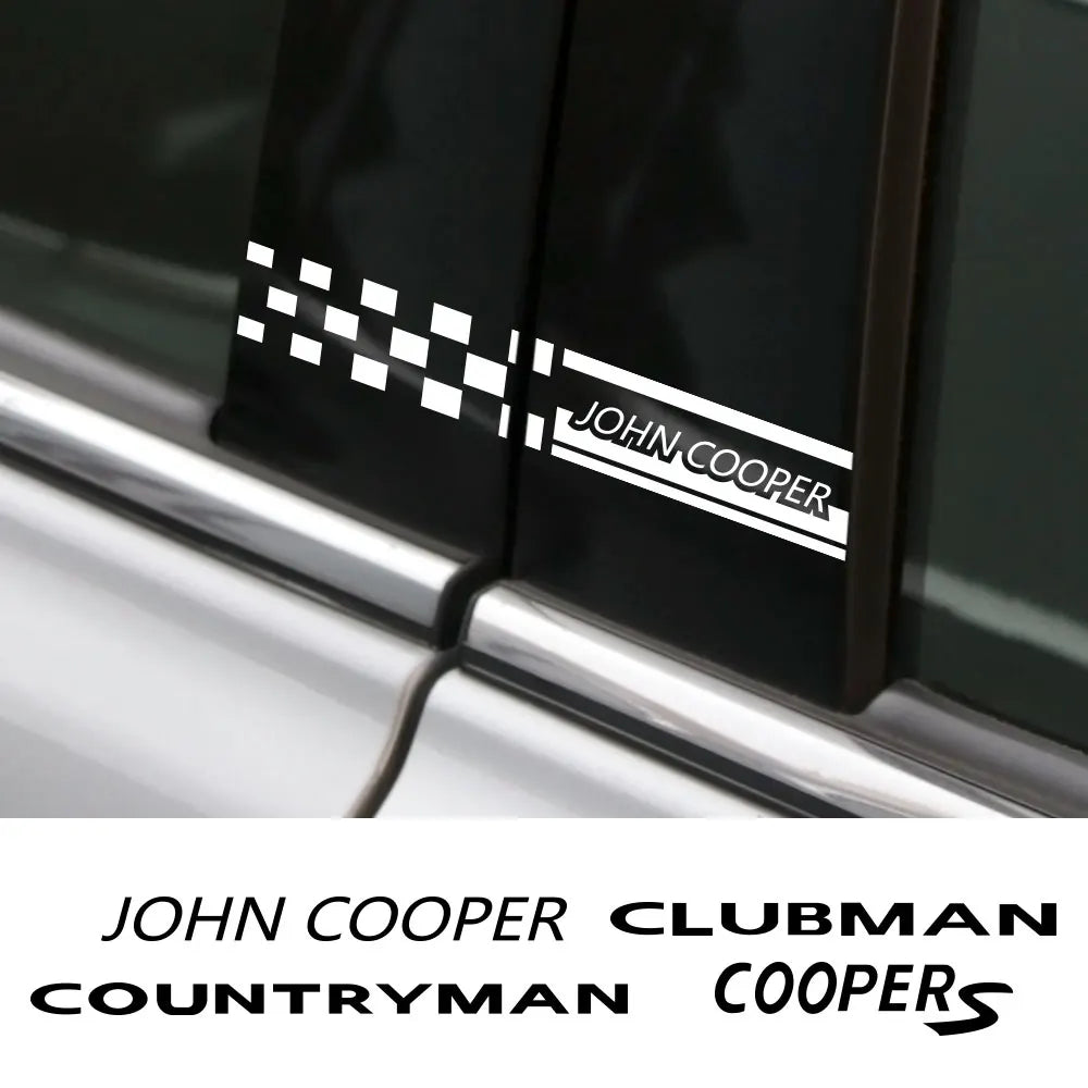 B-Pillar Window Decal for Mini John Cooper Works (R55, R56, R59, R60, R61) | 2-Piece Vinyl Sticker - 200000182:10#For coopers;5:200000990#Black-200000182:29#For countryman;5:100014064#Colorful-200000182:10#For coopers;5:361386#Red-200000182:10#For coopers;5:361385#Silver White-200000182:10#For coopers;5:100014064#Colorful-  DRIVEN - 1
