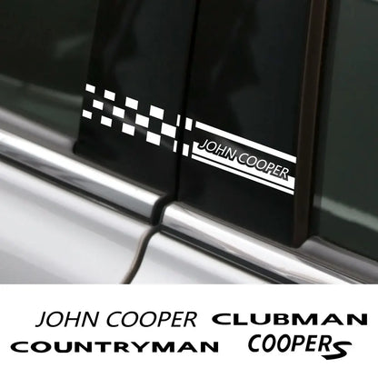 B-Pillar Window Decal for Mini John Cooper Works (R55, R56, R59, R60, R61) | 2-Piece Vinyl Sticker - 200000182:10#For coopers;5:200000990#Black-200000182:29#For countryman;5:100014064#Colorful-200000182:10#For coopers;5:361386#Red-200000182:10#For coopers;5:361385#Silver White-200000182:10#For coopers;5:100014064#Colorful-  DRIVEN - 1