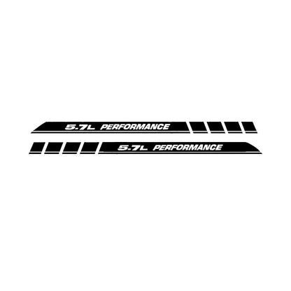 5.7L Performance Hood Vinyl Decal Emblem for Dodge RAM 1500 / 2500 | Truck Graphic Sticker - 200000182:29#white-200000182:10#red white-  DRIVEN - 7