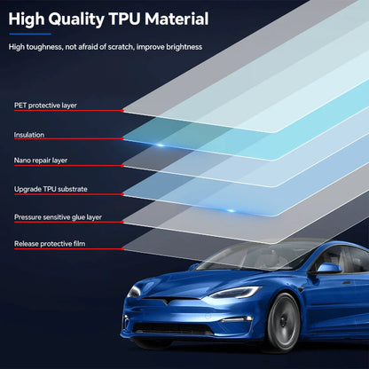 Precut PPF for Tesla Model S Plaid (2026+) | 9-Mil TPU Paint Protection Film Clear Bra - 200000182:10#Rear Trunk;5:200000990#Clear Film-200000182:350852#Rear Side;5:200000990#Clear Film-200000182:175#Whole Set;5:200000990#Clear Film-200000182:193#Front;5:200000990#Clear Film-200000182:29#Hood;5:200000990#Clear Film-  DRIVEN - 4