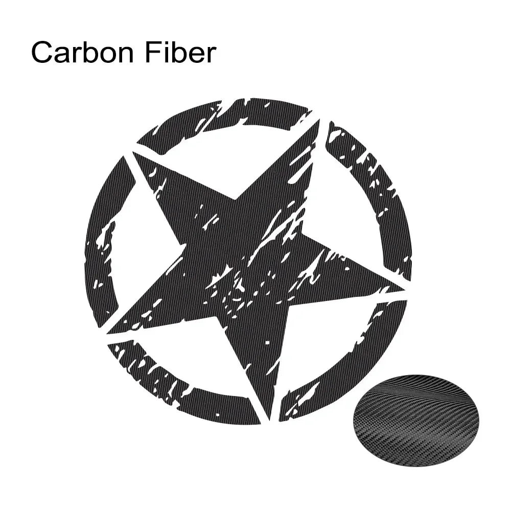 Hood & Door Star Decal for Jeep Cherokee / Patriot / Compass / Wrangler JK/JL/TJ/YJ | Vinyl Sticker - 200000182:691#Gray;5:200000990#35cm x 35cm 1pcs-200000182:29#White;5:361385#50cm x 50cm 1pcs-200000182:29#White;5:200000990#35cm x 35cm 1pcs-200000182:350852#Orange;5:200000990#35cm x 35cm 1pcs-200000182:10#Red;5:361385#50cm x 50cm 1pcs-  DRIVEN - 6