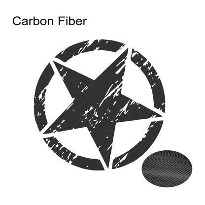 Hood & Door Star Decal for Jeep Cherokee / Patriot / Compass / Wrangler JK/JL/TJ/YJ | Vinyl Sticker - 200000182:691#Gray;5:200000990#35cm x 35cm 1pcs-200000182:29#White;5:361385#50cm x 50cm 1pcs-200000182:29#White;5:200000990#35cm x 35cm 1pcs-200000182:350852#Orange;5:200000990#35cm x 35cm 1pcs-200000182:10#Red;5:361385#50cm x 50cm 1pcs-  DRIVEN - 6
