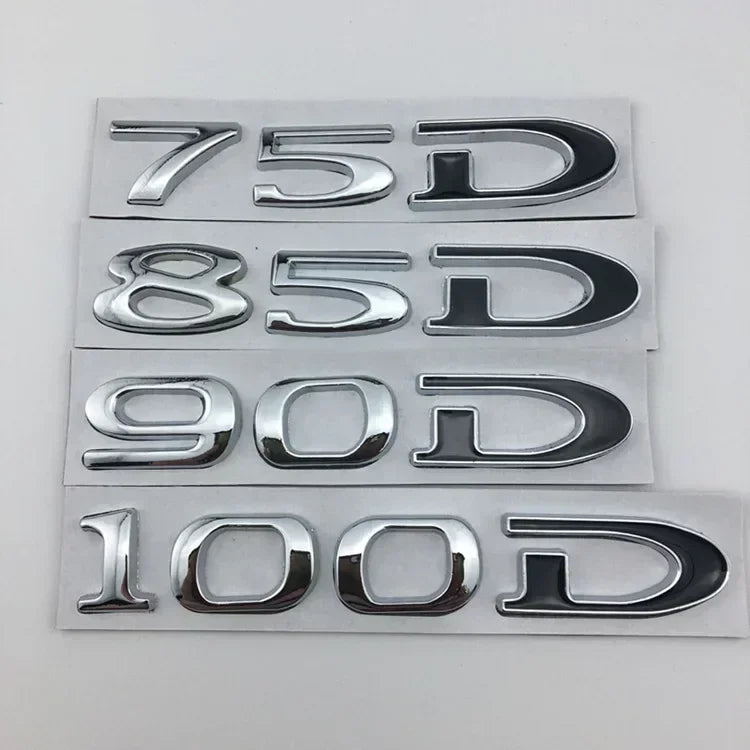 Rear Boot Trunk Tailgate Emblem Badge for Tesla Model 3 / S / X / Y | 75D 85D 90D 100D Sticker - 14:200004889#75D-14:200003699#75D-3-14:200002130#85D-14:200004890#75D-1-14:200004891#75D-2-  DRIVEN - 2