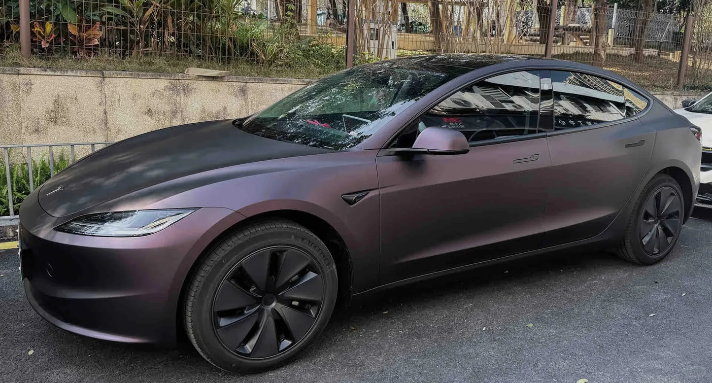 Precut Color Change PPF for Tesla Model 3 Highland (2024–2025) | Black & Glacier Blue PET Film - 200000182:350686#Bright black-200000182:350850#Matte Black-200000182:350852#Matte Black Purple-200000182:200004890#Lake Blue-200000182:200000914#Porsche Matte Grey-  DRIVEN - 21