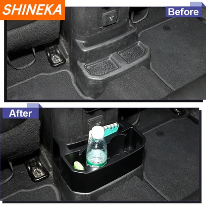 Rear Seat Cup Holder Mount & Storage Box Organizer for Jeep Wrangler | Shineka ISO9001 ABS