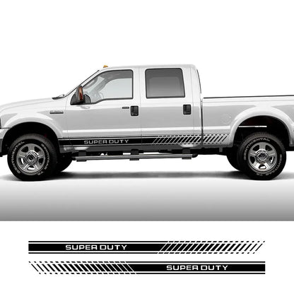 Door Side Body Stripe Decal for Ford Super Duty F-250 / F-350 / F-450 | Vinyl Truck Sticker 2-Pack - 200000182:771#Carbon Fiber-200000182:29#Glossy White-200000182:691#Glossy Gray-200000182:193#Glossy Black-200000182:366#Glossy Yellow-  DRIVEN - 1