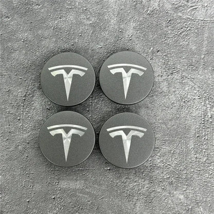 56mm Wheel Center Caps for Tesla Model 3 / Y / S / X | 4-Piece Original Style Hub Cover Set - 14:200002130#Wire-drawing Sliver-14:200004891#Matte Black-14:350853#Red Silver-14:10#Brilliant Silver-14:350852#Matte Black Balck-  DRIVEN - 4