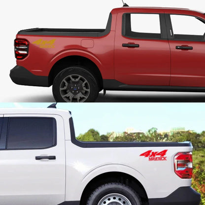 4x4 Rear Bed Side Decal for Ford Maverick XL / XLT / Lariat (2022) | Vinyl Truck Sticker - 200000182:200004890#Matt Black-200000182:771#Carbon Fiber-200000182:173#Glossy Blue-200000182:350850#Matt Gold-200000182:350853#Matt Silver-  DRIVEN - 3
