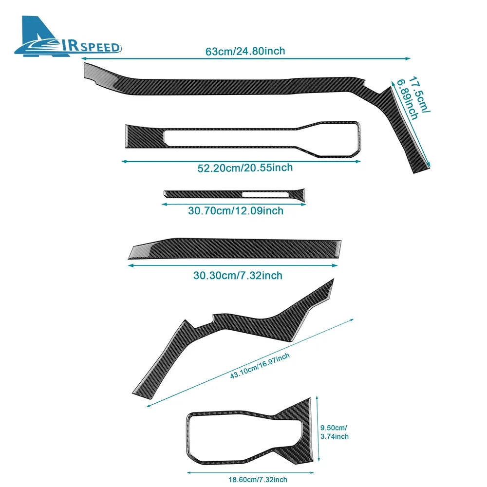 Real Soft Carbon Fiber Interior Trim for Ford Mustang GT / Dark Horse / EcoBoost (2024-2025) - 200000182:350853#Type B For LHD Black-200000182:350852#Type A For RHD Red-200000182:350850#Type A For RHD Black-200000182:350686#Type A For LHD Red-200000182:175#Type C For LHD Black-  DRIVEN - 5