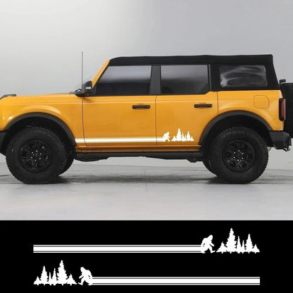 Bigfoot Side Stripe Decal for Ford Bronco (2021–2024) | Waterproof Off-Road Vinyl Graphics - 200000182:350852#Matt Black-200000182:10#Glossy Red-200000182:173#Colorful Laser-200000182:366#Matt Silver-200000182:193#Glossy Black-  DRIVEN - 1