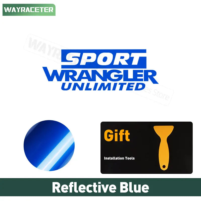 Jeep Wrangler Reflective Fender & Hood Decal – Rubicon / Unlimited / Sport | JK JL TJ YJ CJ - 200000182:193#Reflective black-200000182:29#Reflective white-200000182:350852#Reflective orange-200000182:175#Reflective green-200000182:10#Reflective red-  DRIVEN - 13