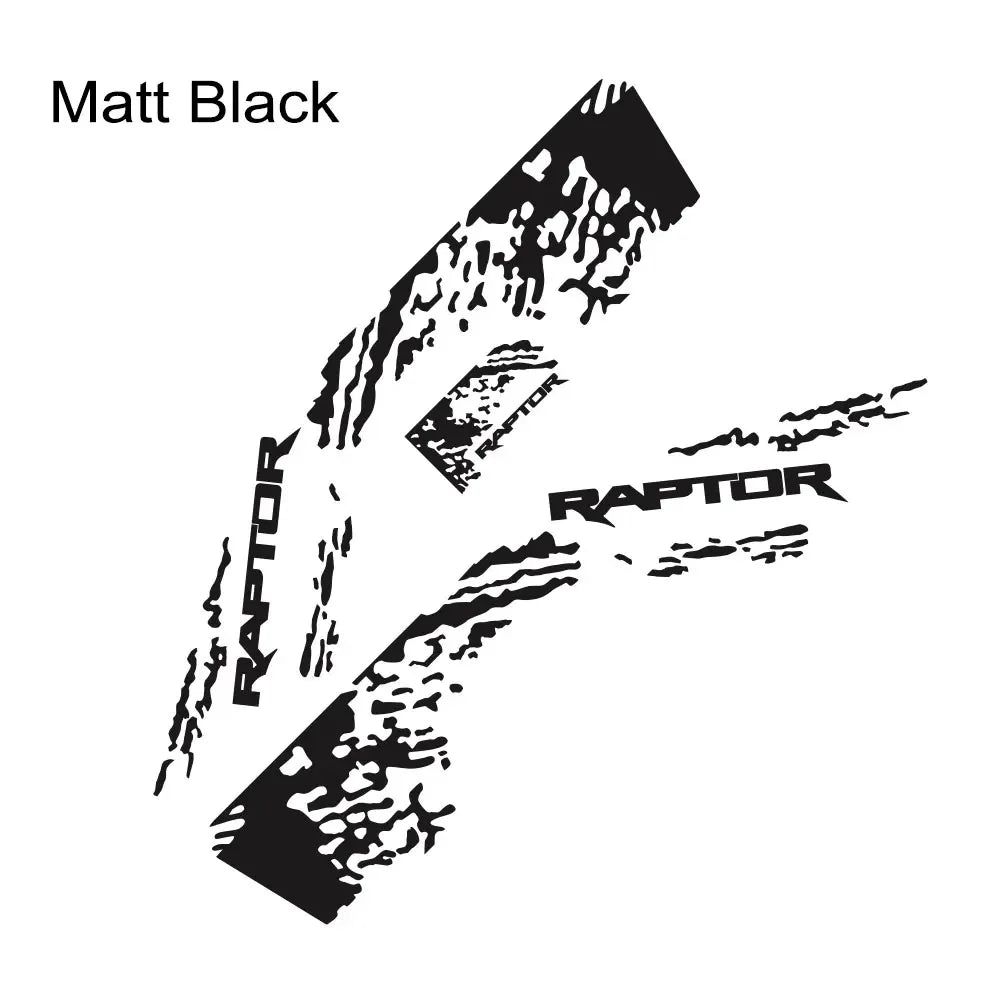 Splash Grunge Body Side Decal for Ford F-150 Raptor / Ranger | 3-Piece Matte Vinyl Kit - 200000182:691#Matt Black-200000182:771#Carbon Fiber-200000182:366#Matt Silver-200000182:496#Colorful Laser-200000182:350853#Glossy Gray-  DRIVEN - 12