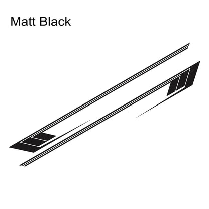 Jeep Cherokee XJ Retro Hockey Stick Racing Side Stripe Decal – Body Door & Side Skirt Vinyl (2 Pcs) | 8 Finishes - 200000182:173#Carbon Fiber-200000182:10#Glossy Red-200000182:350852#Matt Black-200000182:366#Matt Silver-200000182:175#Colorful Laser-  DRIVEN - 7