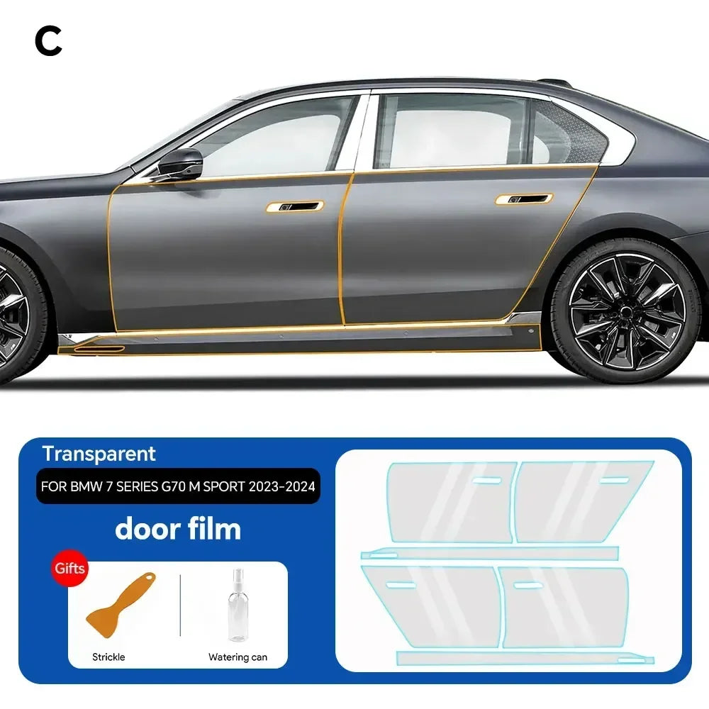 Precut PPF for BMW 7 Series G70 / M Sport (2023–2025) | TPU Paint Protection Film Clear Bra - 200000182:350686#Front;5:200000990#Clear Film-200000182:350852#Door;5:200000990#Clear Film-200000182:350853#Rear Side;5:200000990#Clear Film-200000182:350850#Hood;5:200000990#Clear Film-200000182:10#Rear trunk;5:200000990#Clear Film-  DRIVEN - 8