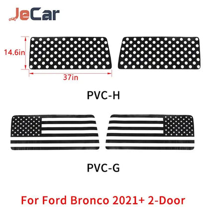 Rear Window Tint Decal Ornament for Ford Bronco (2021+) | PVC Privacy Sticker - 200000182:691#PVC C-200000182:29#PVC B-200000182:193#PVC A-200000182:366#soft carbonfiber D-200000182:350852#PVC D-  DRIVEN - 3